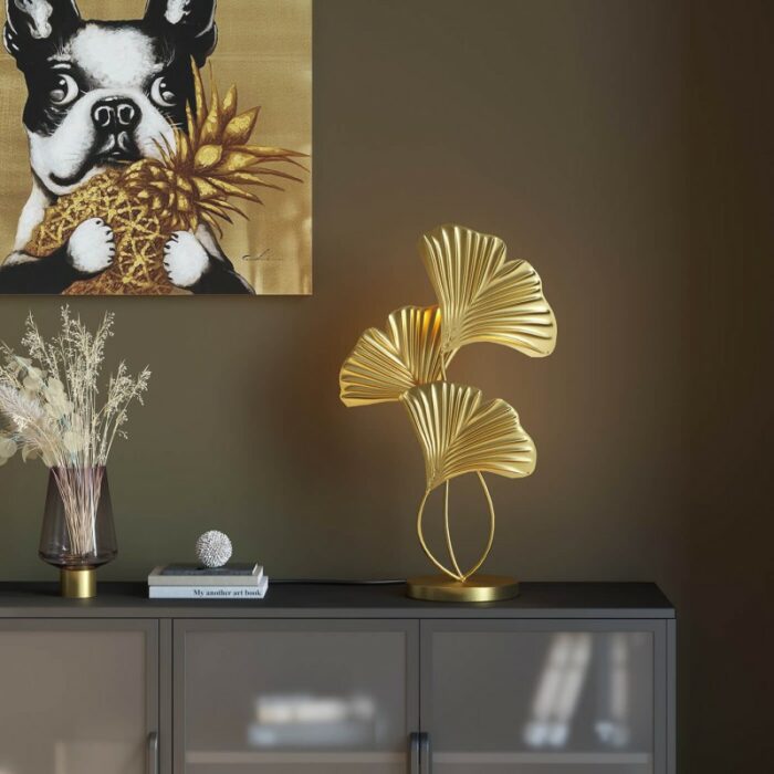 52884 kare design ginkgo table lamp дизайнерска настолна лампа нощна лампа златна лампа луксозна лампа каре мебели каре
