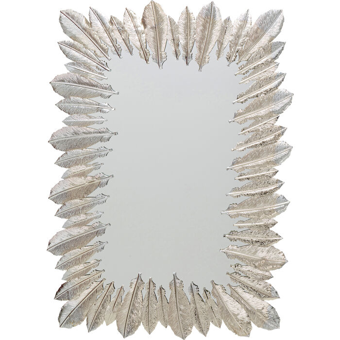 52802 kare design feather mirror дизайнерско сребърно огледало кръгло огледало луксозно огледало дизайнерски мебели каре