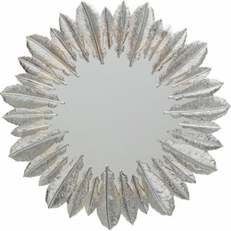 52803 kare design feather mirror дизайнерско сребърно огледало кръгло огледало луксозно огледало дизайнерски мебели каре
