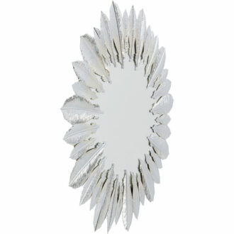 52803 kare design feather mirror дизайнерско сребърно огледало кръгло огледало луксозно огледало дизайнерски мебели каре