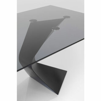 85731 kare design gloria black table дизайнерска трапезна маса модерен дизайн черна стъклена маса луксозна маса луксозно обзавеждане дизайнерски мебели каре