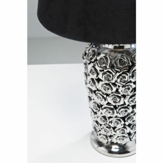 33215 kare design rose silver дизайнерска настолна лампа хром рози сребърна лампа луксозно осветление мебели каре