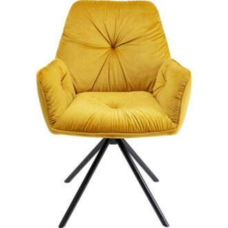 84712 kare design mila yellow chair дизайнерски стол плюшена тапицерия жълт стол луксозно обзавеждане дизайнерски мебели каре