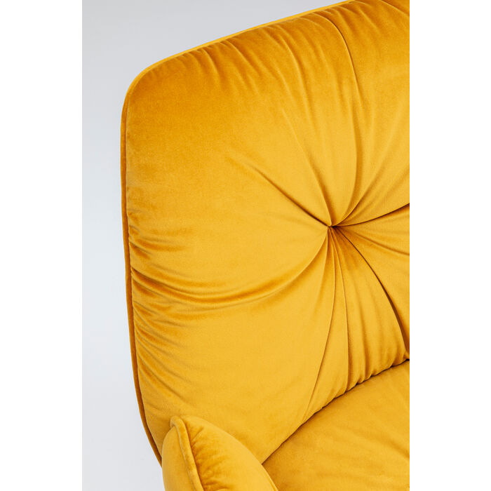 84712 kare design mila yellow chair дизайнерски стол плюшена тапицерия жълт стол луксозно обзавеждане дизайнерски мебели каре